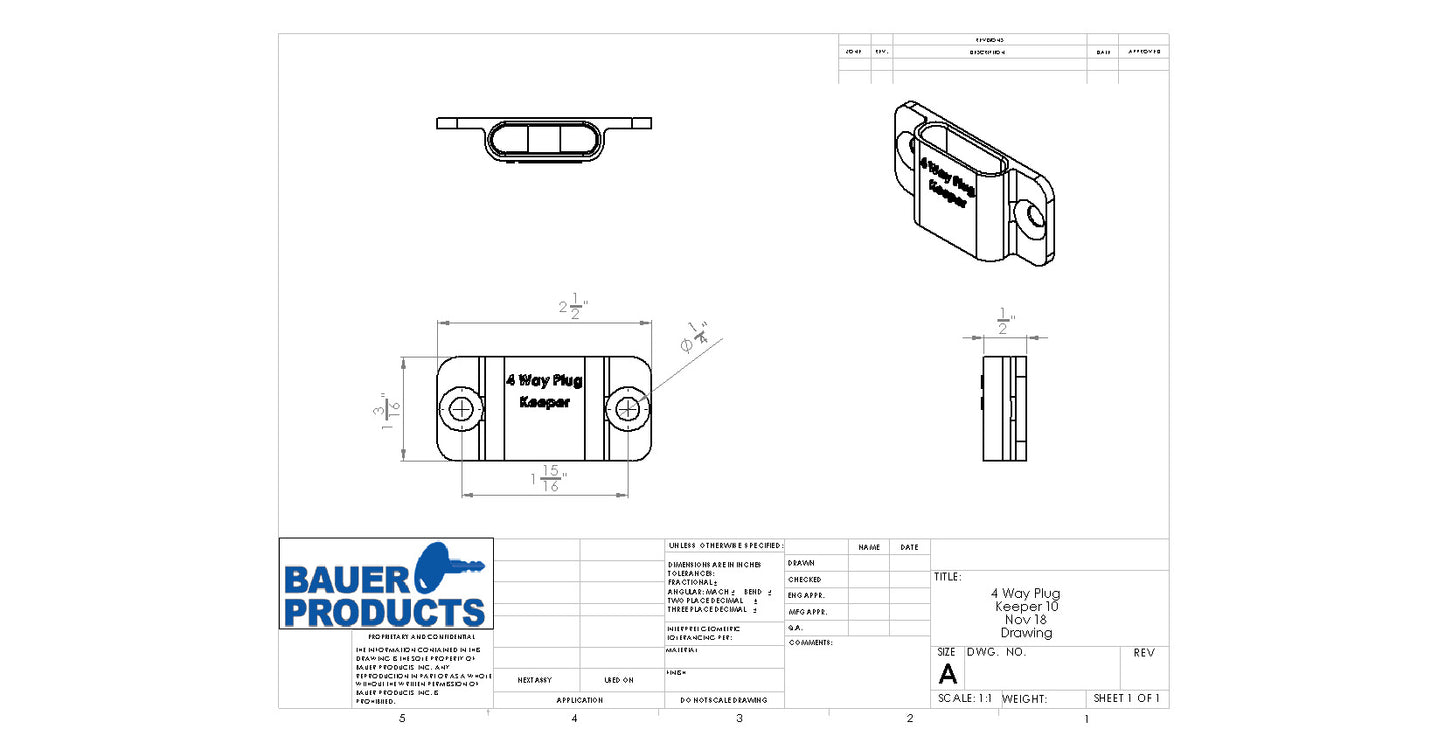 4-Way Plug Keeper