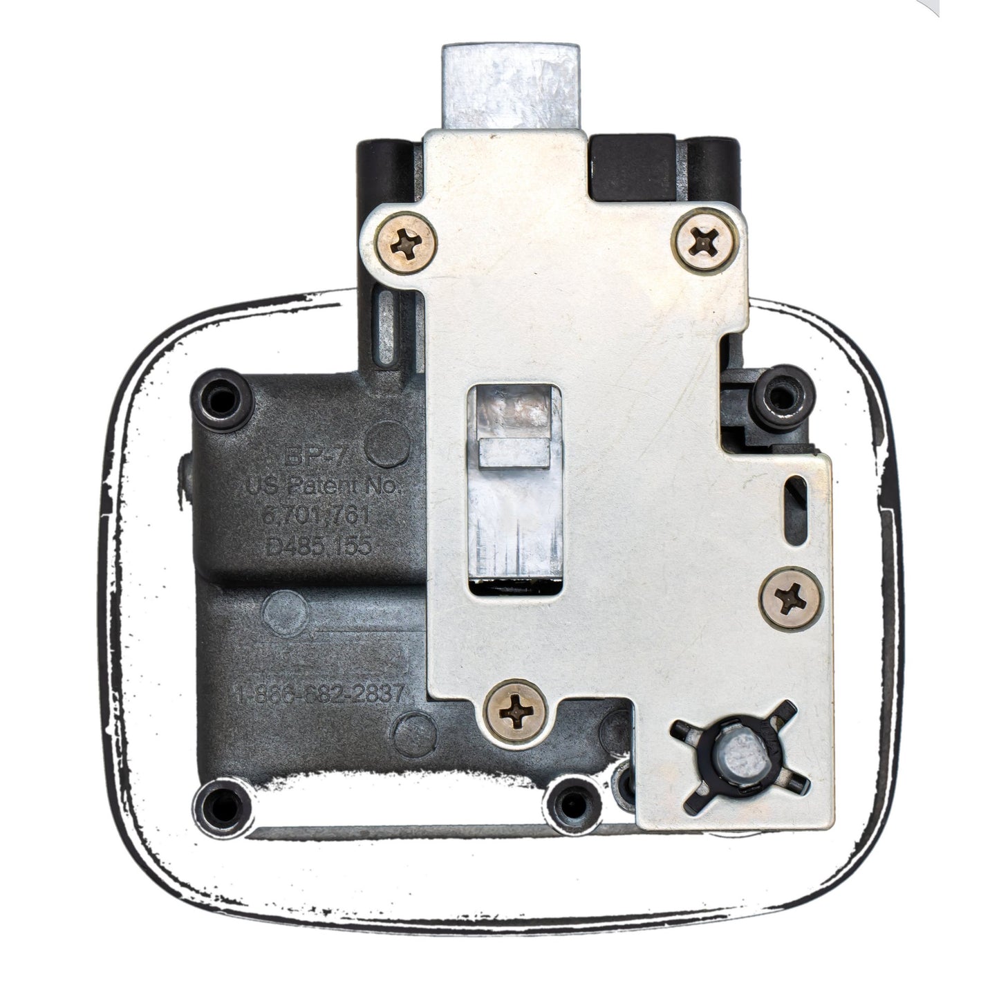 BP-7R Reverse Flush Mount Paddle Latch — Horse Trailer